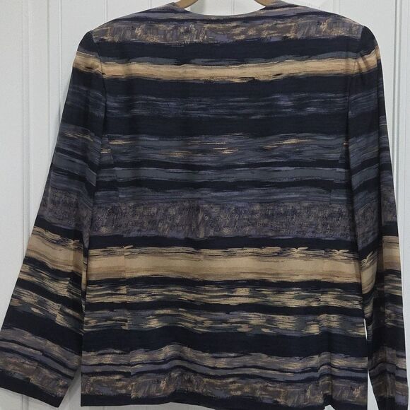 Pendleton Womans 100% Silk Colarless Dress Jacket, Shoulder Pads, Size 8 - Picture 7 of 7